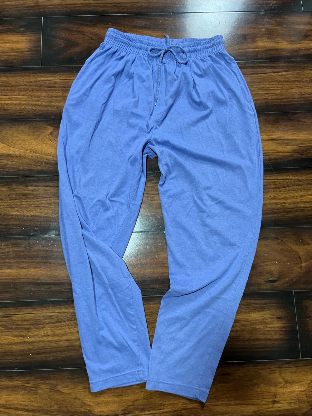 Emerald Club Periwinkle Elastic-Waist Drawstring Trousers 40